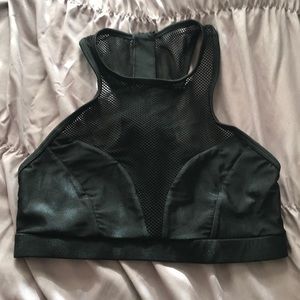 ASOS Mesh Black Racerback swim top
